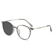 lunettes photochromic-couleur-blanc cassé rond