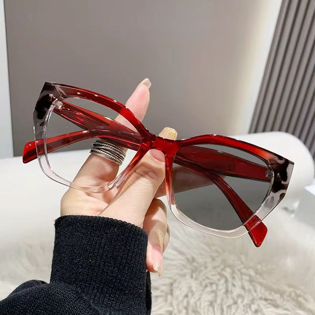 Lunettes Photochromique couleur brun degradé modele femme oeil de chat