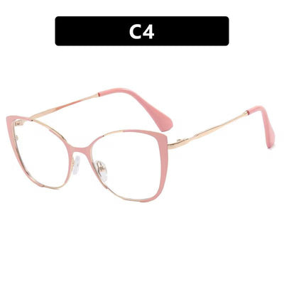 Lunettes Photochromique semi cartier couleur rose doré modele femme papillon