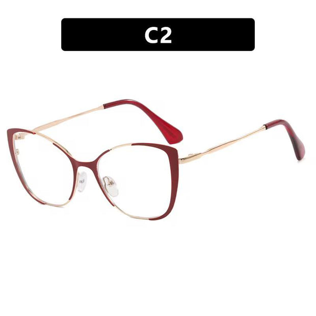 Lunettes Photochromique couleur blanc doré modele femme oeil de chat